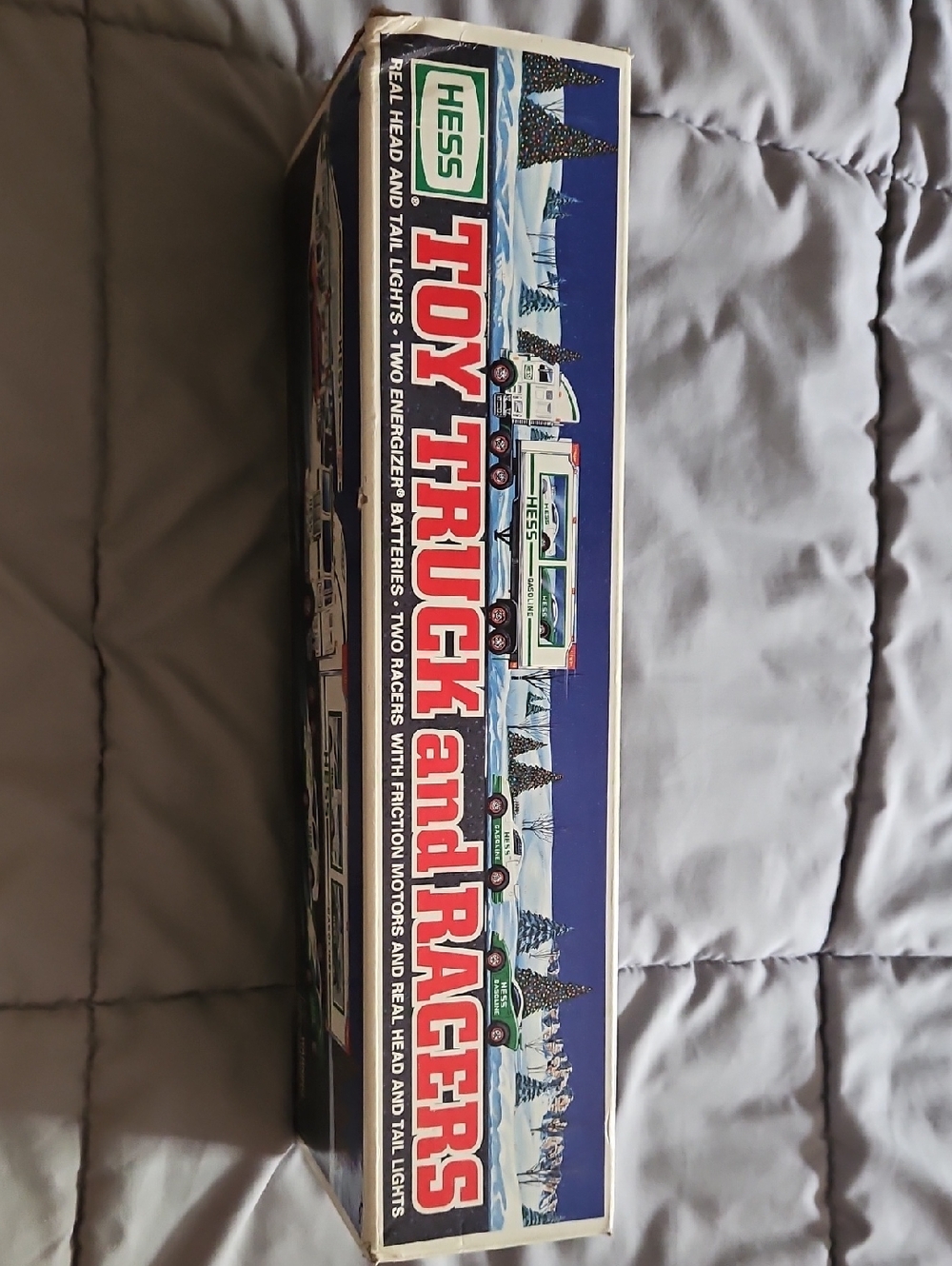 Hess 1997 Toy Truck and Racers - Green and White Kids Toy